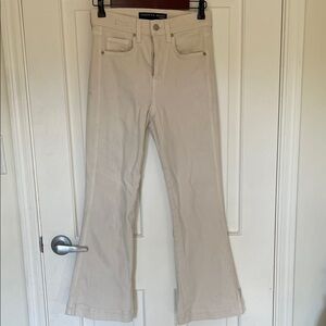 Veronica Beard Cream Flare Jeans